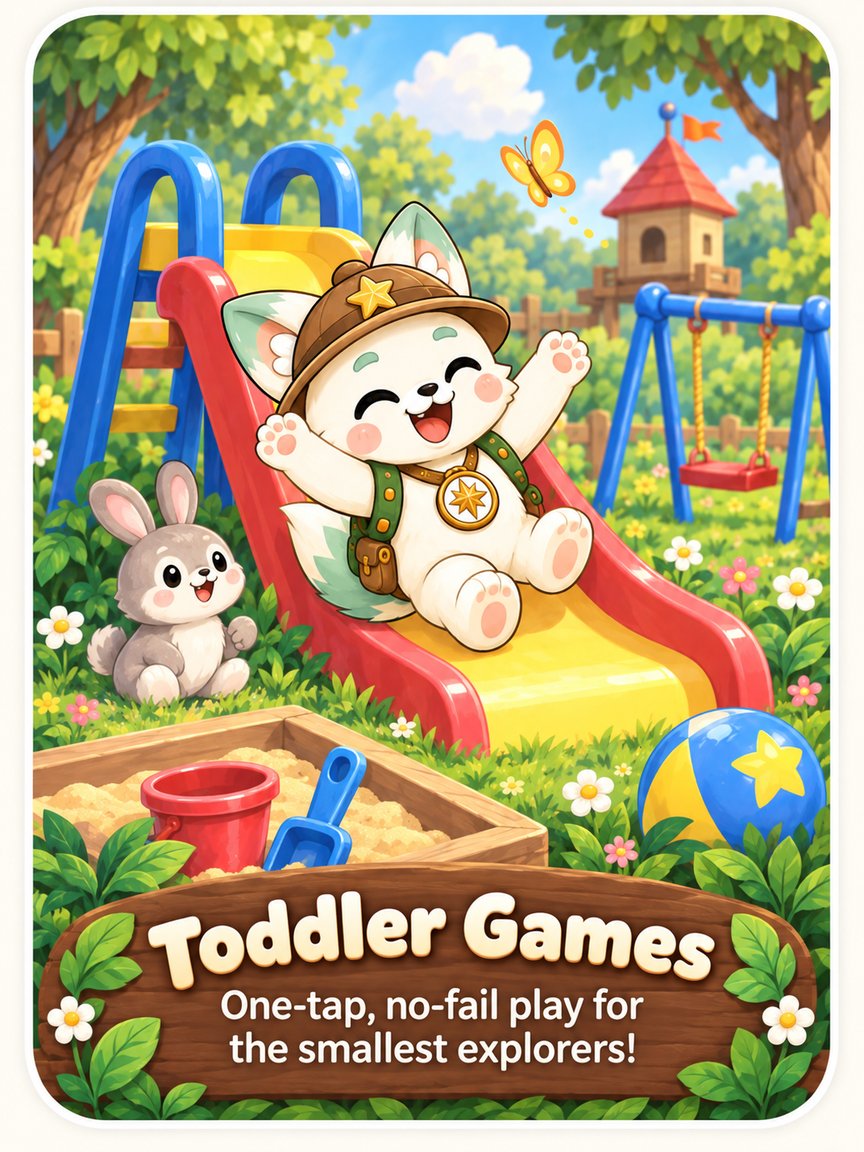 Toddler Games — one-tap, no-fail play
